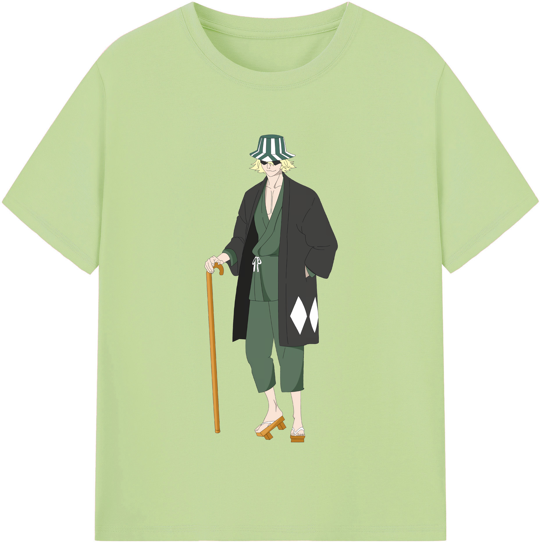 （画像用） "ブリーチ 浦原 喜助（うらはら きすけ） BLEACH Urahara Kisuke " 綿100％半袖Tシャツ（フロントプリント）